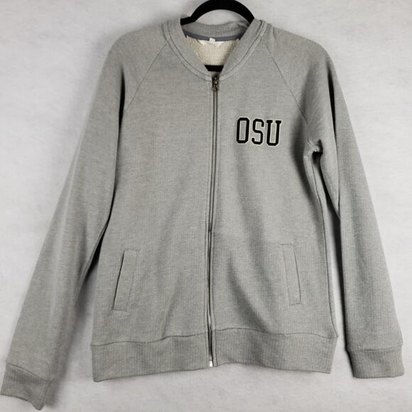 Stepforward Womens XL OSU Oregon State Full Zip Sweatshirt Gray Minimalist Basic - Picture 1 of 8